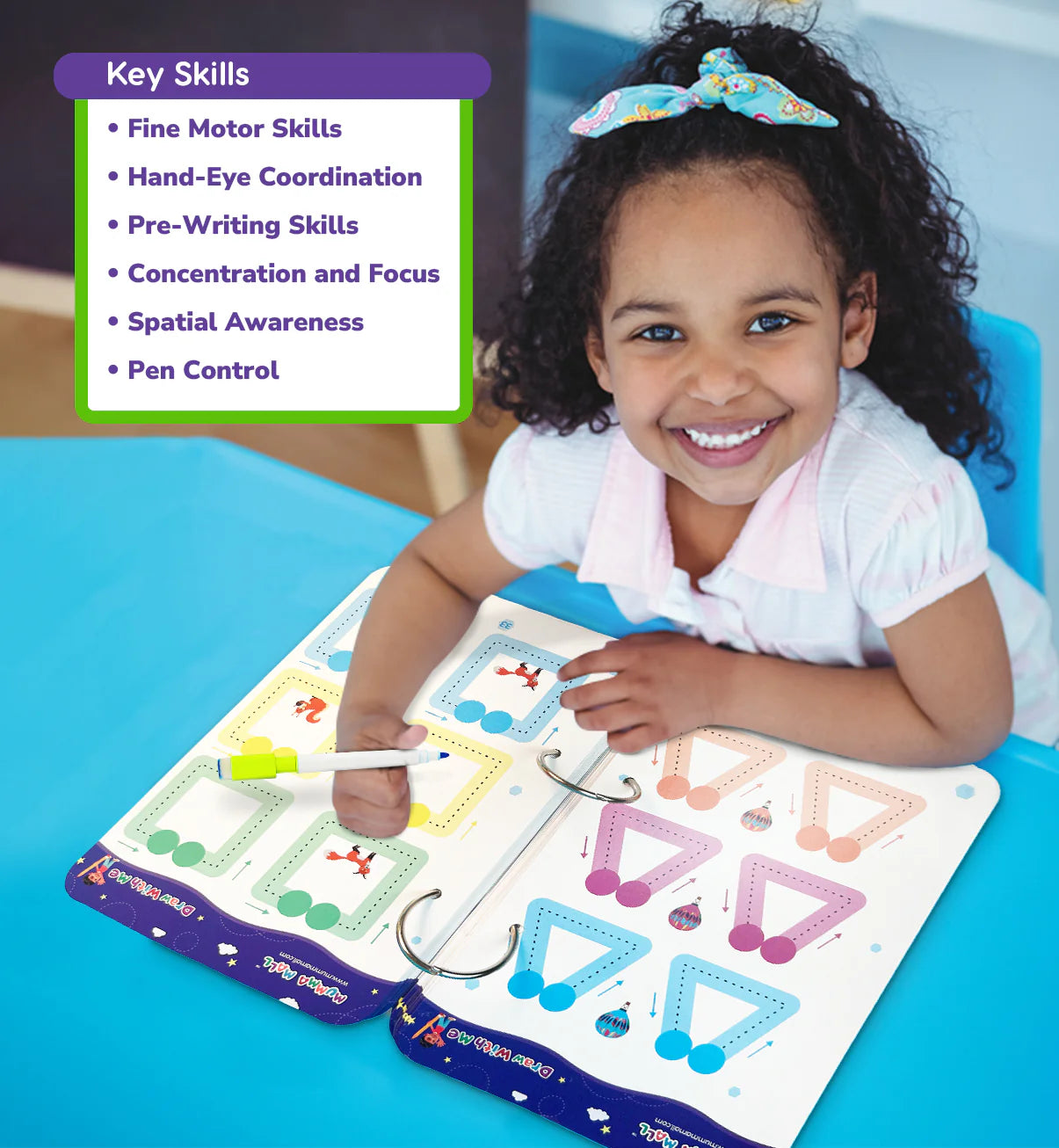 Reusable Tracing Line book to improve HAND WRITING | 2+ Years kids