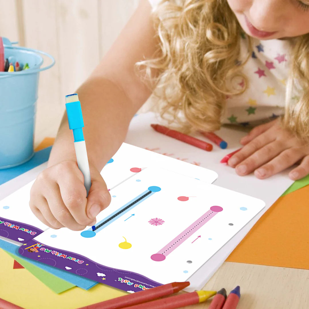 Reusable Tracing Line book to improve HAND WRITING | 2+ Years kids