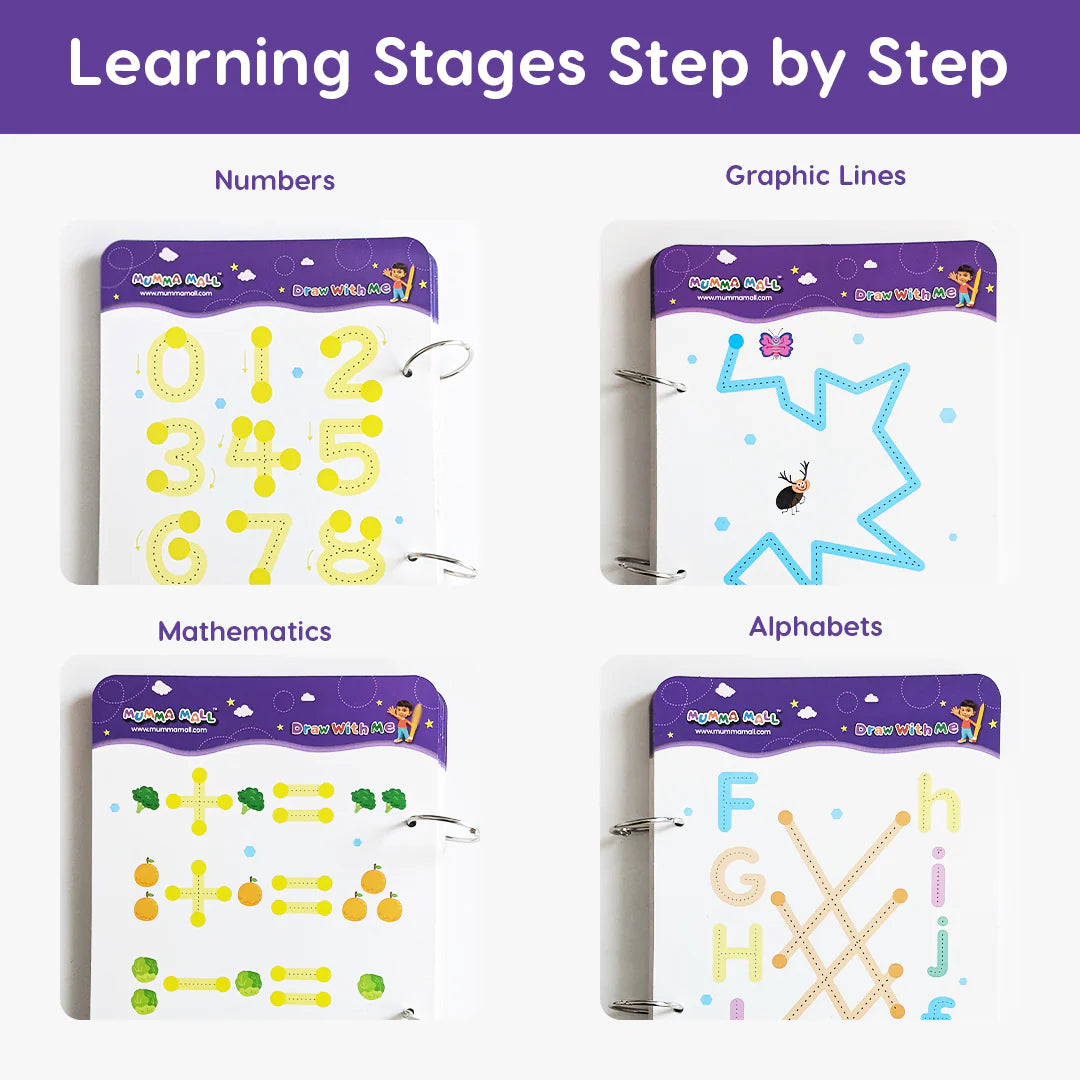 Reusable Tracing Line book to improve HAND WRITING | 2+ Years kids