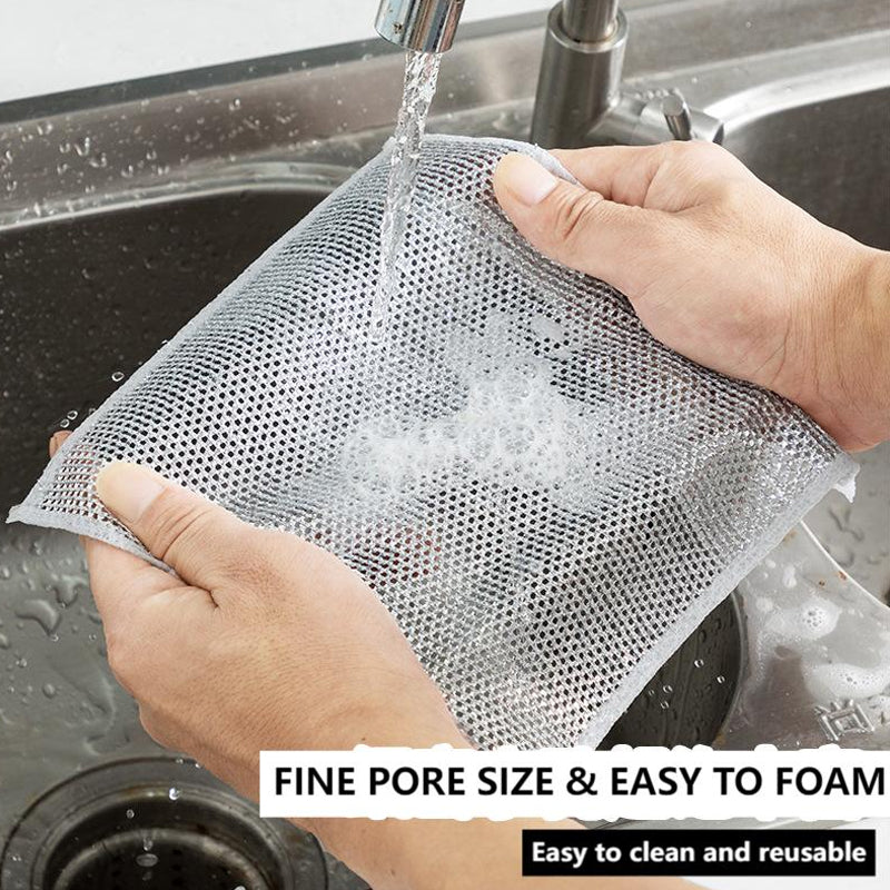 Non-Scratch Steel Wire Dish Wash Cloth | 10 Pcs Pack | Free Delivery | Rs.999