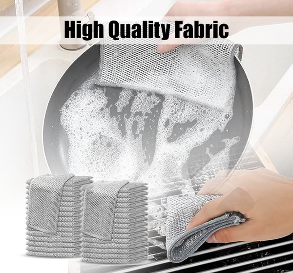 Non-Scratch Steel Wire Dish Wash Cloth | 10 Pcs Pack | Free Delivery | Rs.999